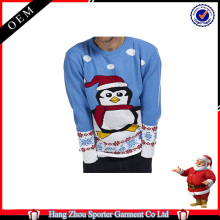 16FZCS30 Penguin christmas sweater knitting patterns christmas pullover